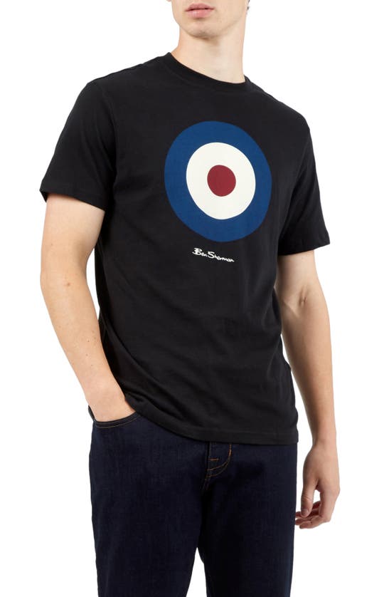 Ben Sherman Signature Target Logo Graphic T-shirt In Black