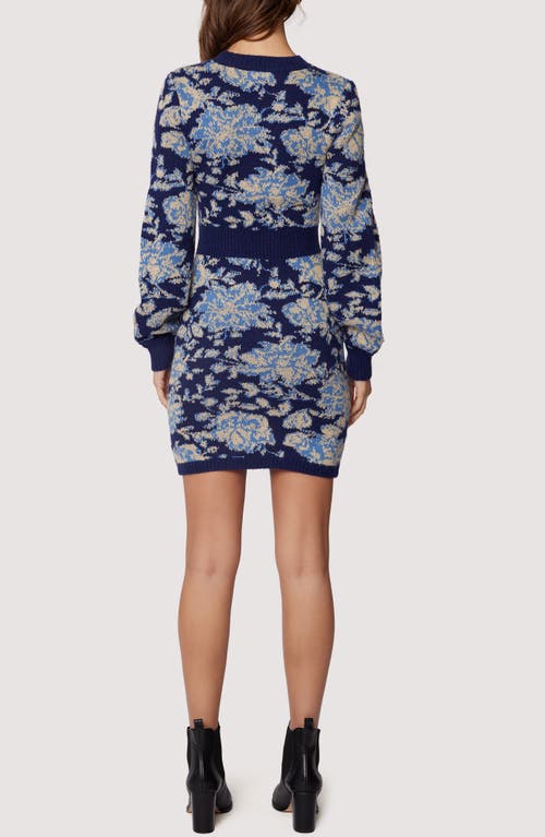 LOST + WANDER LOST + WANDER ROSETTA FLORAL LONG SLEEVE SWEATER DRESS 