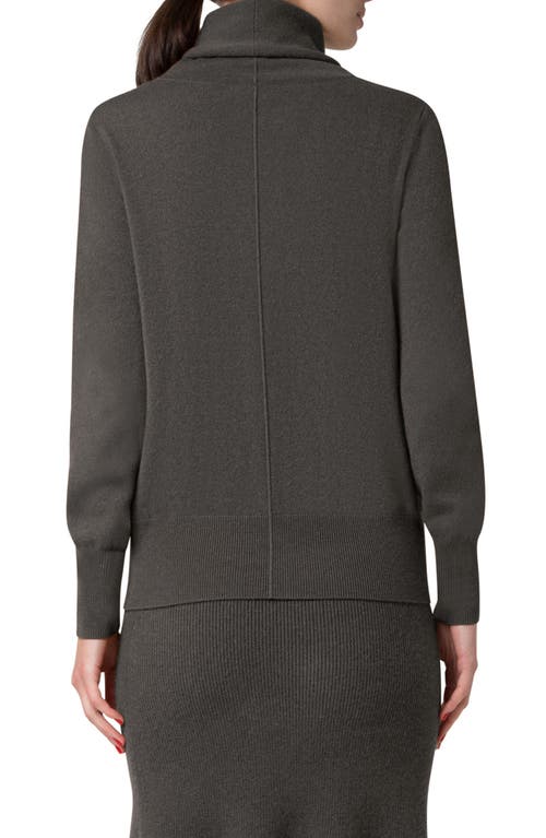 Akris Cowl Turtleneck Cashmere Sweater In 059 Kale Green