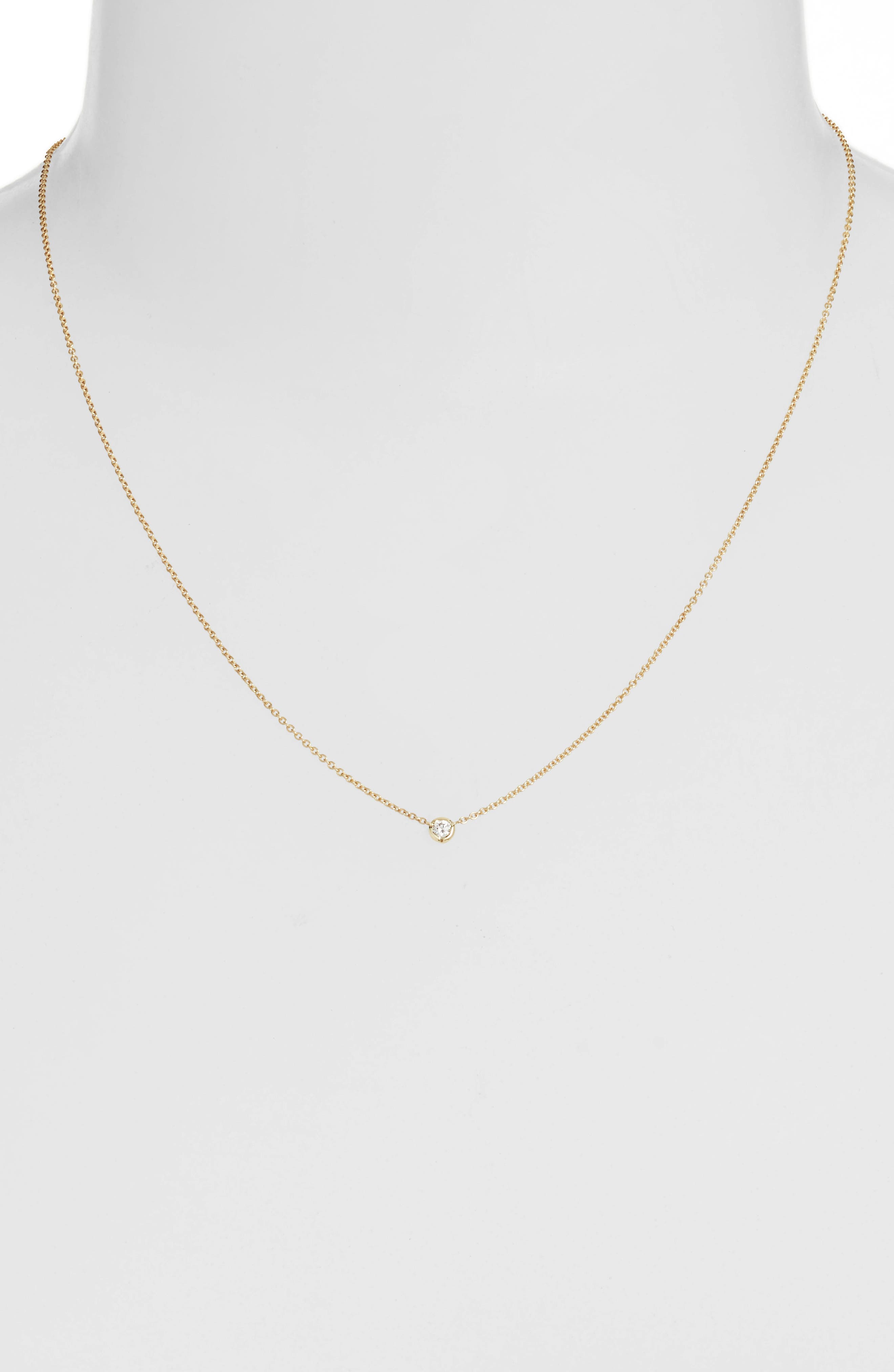 petite diamond necklace