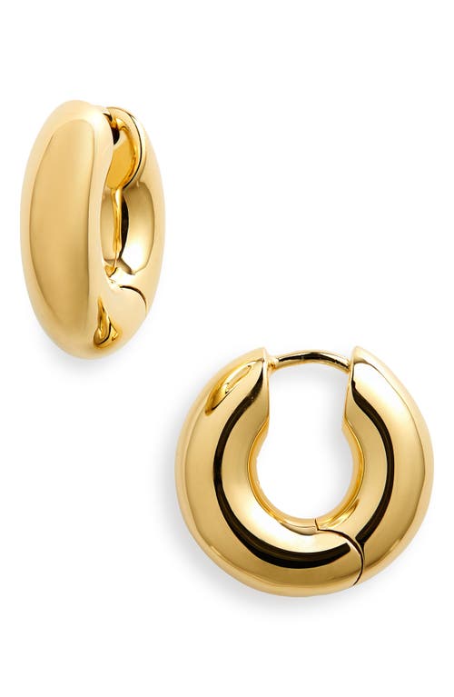 Tom Wood Small Chunky Hoop Earrings in Sterling Silver /9K Gold