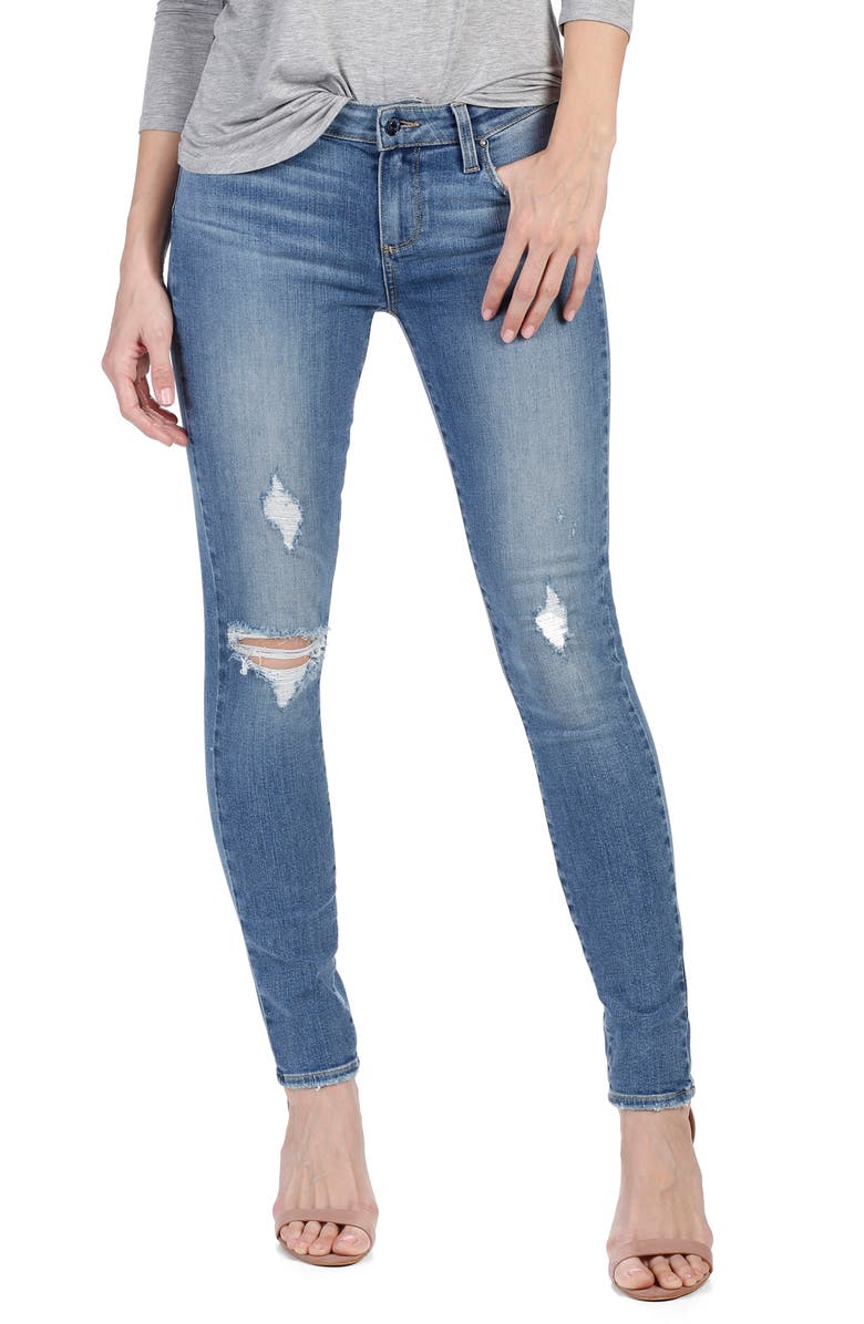 PAIGE Transcend - Verdugo Ultra Skinny Jeans (Sienna Destructed ...