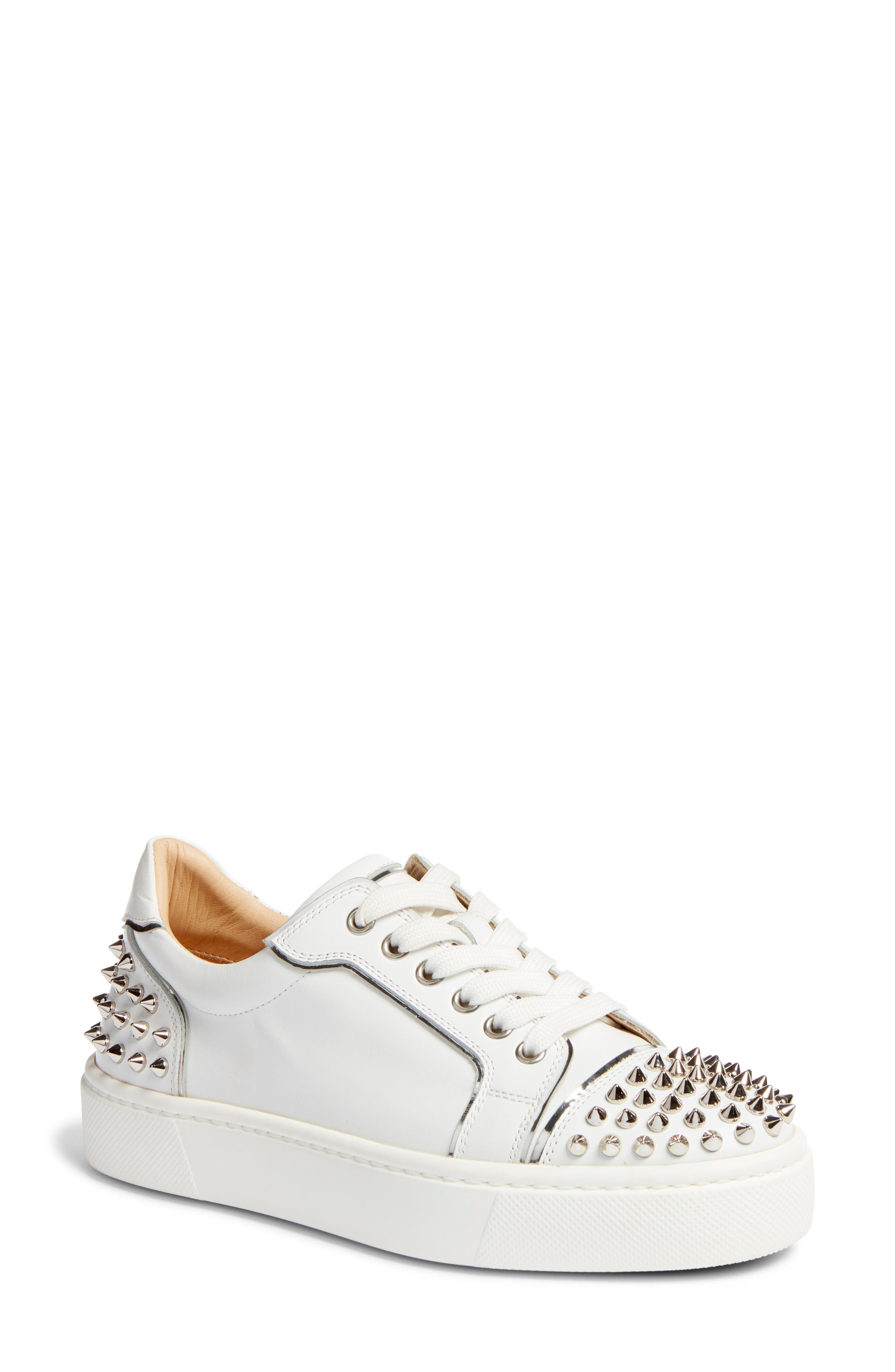 white louboutin sneakers with spikes