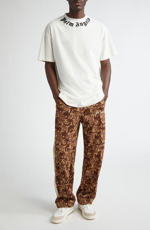 Shop Palm Angels Palms Camo Track Pants In Brown Off White