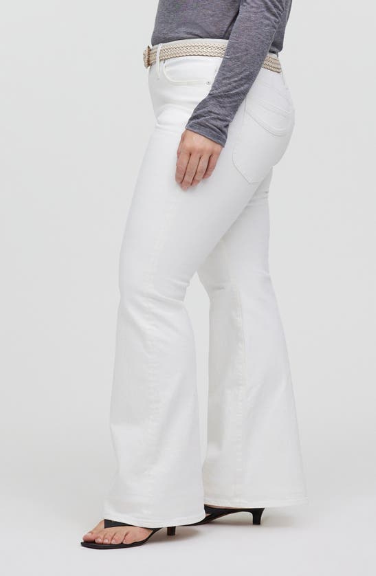 Shop Madewell Flea Market High Waist Flare Jeans In Tile White