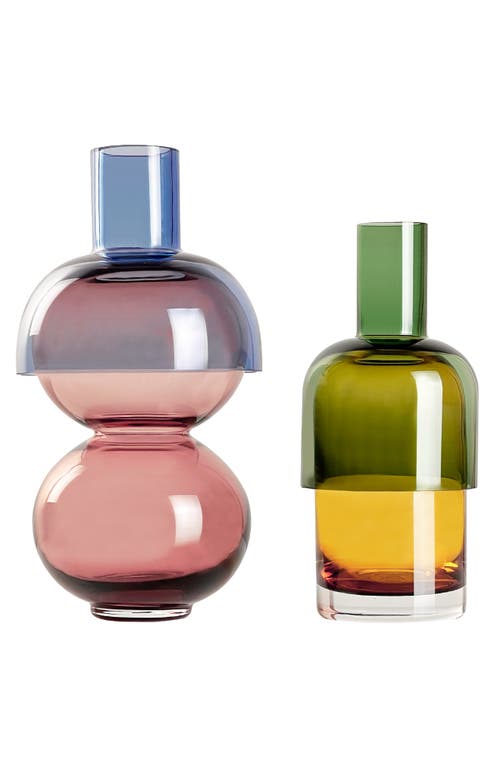 Cloudnola Set Of 2 Reversible Vases In Multi