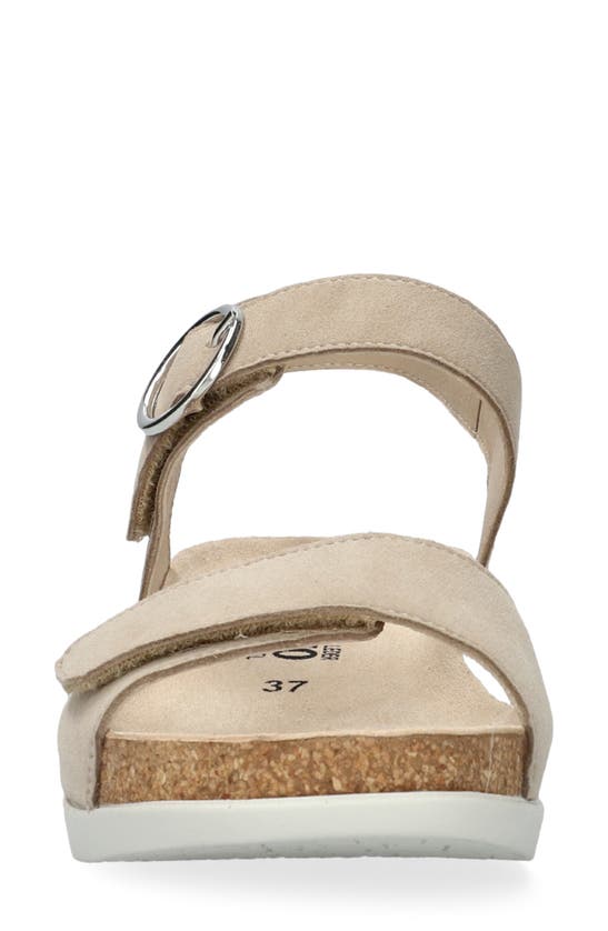Mephisto Oriana Strappy Wedge Sandal In Warm Grey