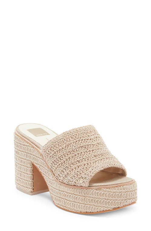 Dolce Vita Ladin Platform Slide Sandal Dove Woven at Nordstrom,