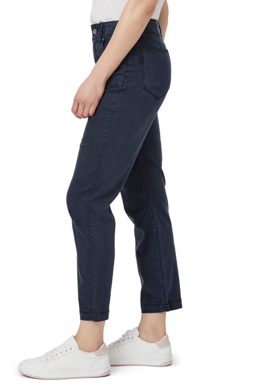 Shop Paige Drew Straight Leg Utility Pants In Navy Seascape