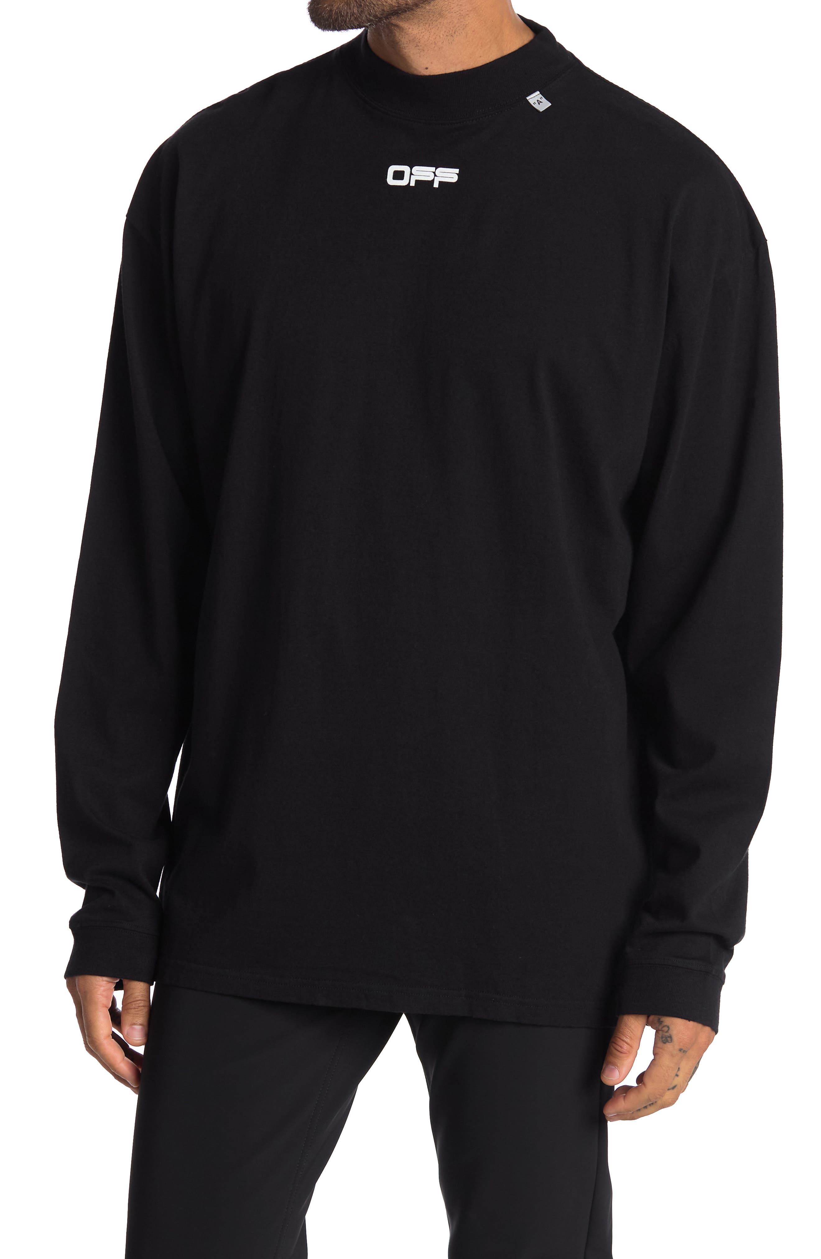 mens off white long sleeve t shirt
