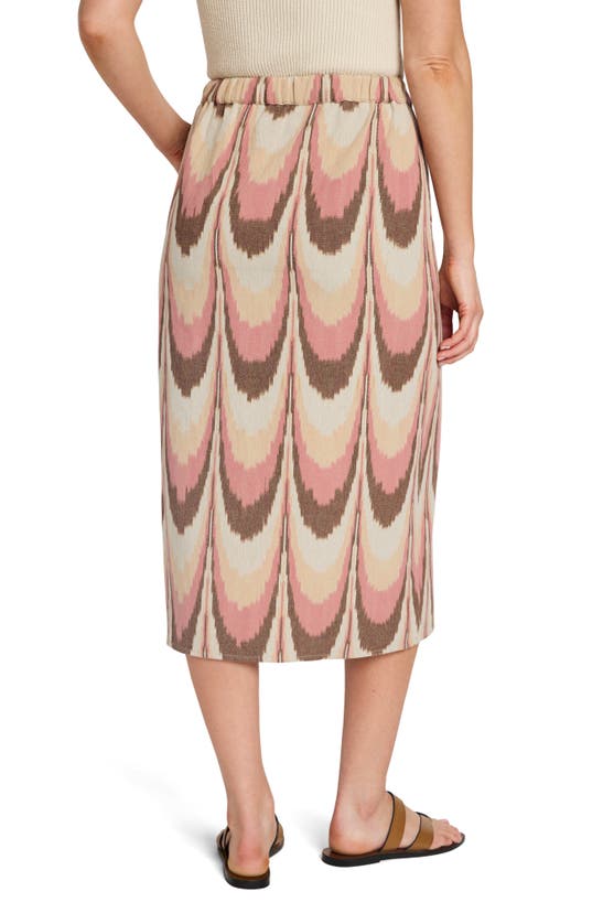 Shop Faherty Whitley Print Front Button Skirt In Desert Ikat