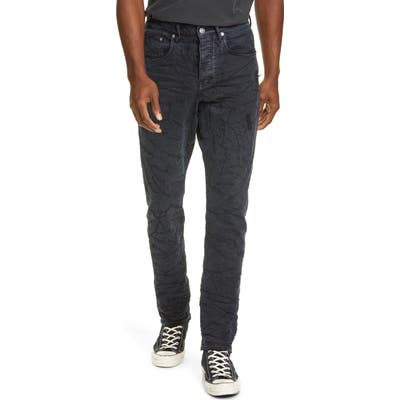 Purple Straight Leg Jeans, Black