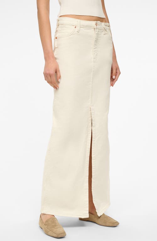 Shop Staud + Wrangler The Denim Maxi Skirt In Cream