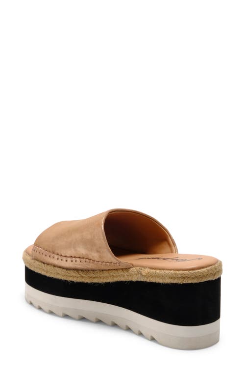 Free People Santorini Platform Slide Sandal In Rose Gold