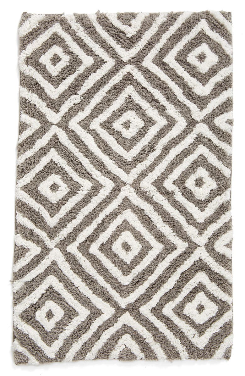 Am Home Textiles Diamond Pattern Hand Tufted Cotton Bath Rug Am Home Textiles Diamond Pattern Hand