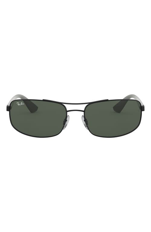 Ray-Ban 61mm Rectangular Sunglasses in Matte Black at Nordstrom