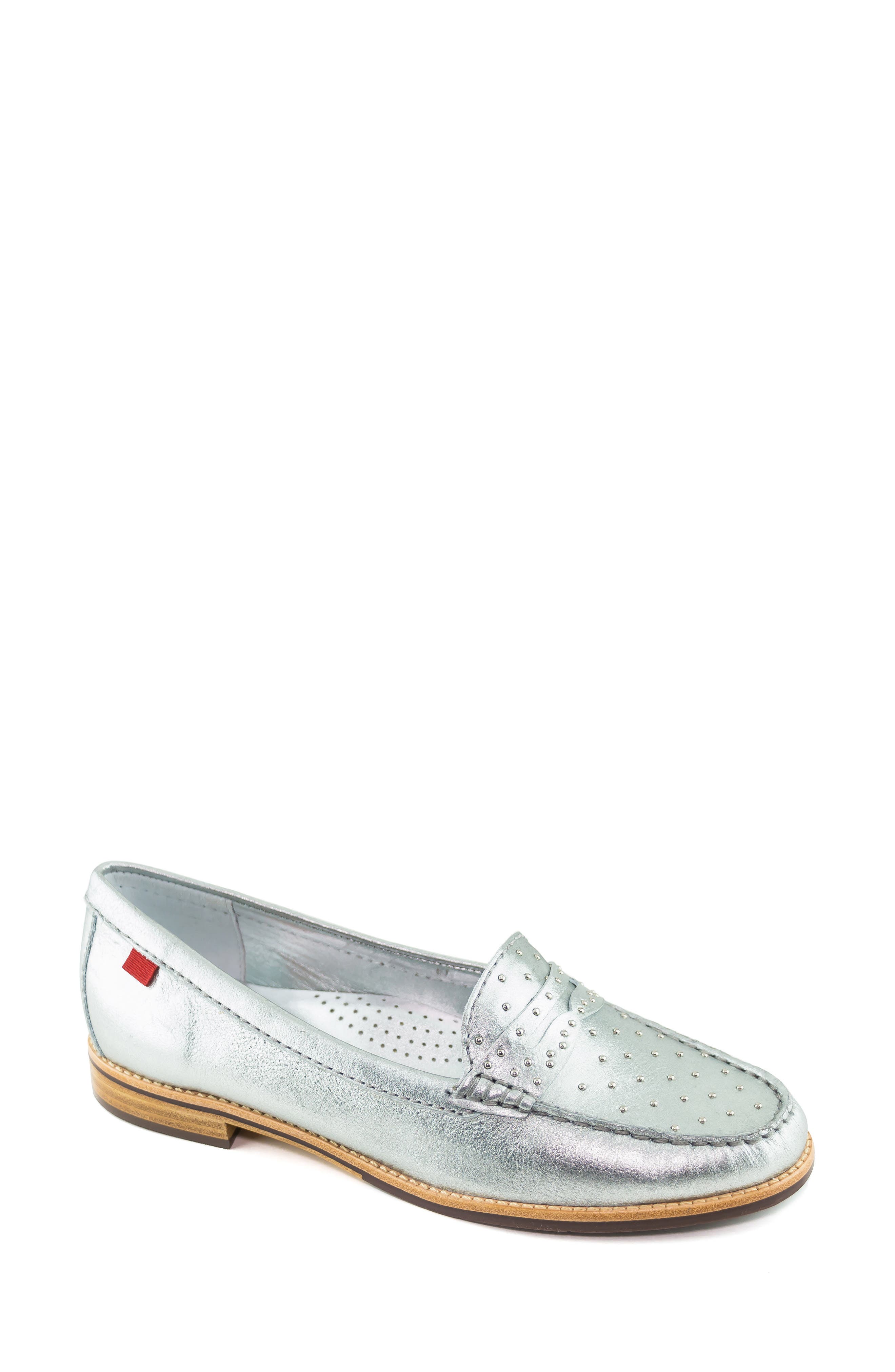 Marc Joseph New York East Village Iii Studded Loafer, Metallic