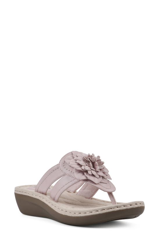 Cliffs By White Mountain Cassia Flower Flip Flop In Pale Pink/ Smooth