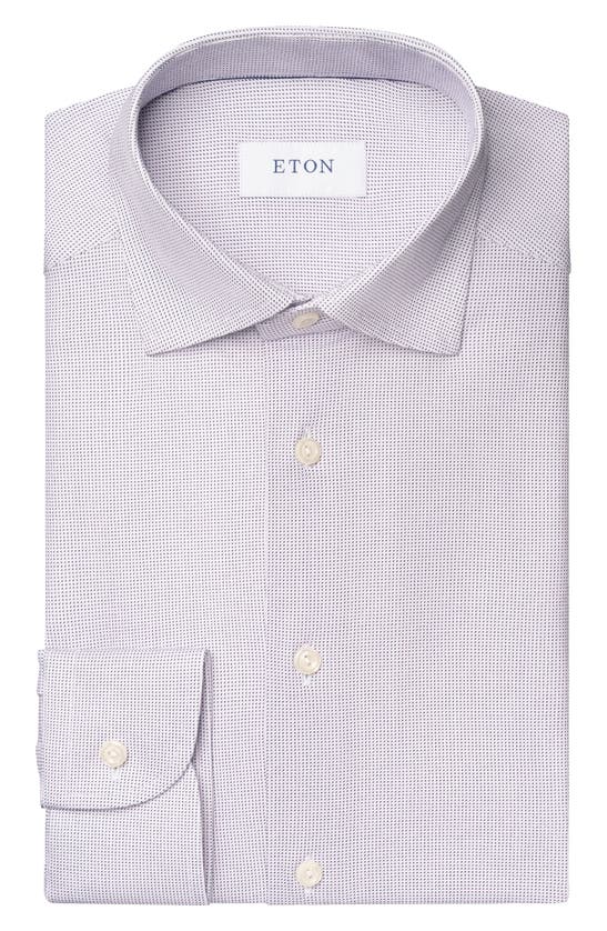 Shop Eton Slim Fit 4flex Microdot Dress Shirt In Medium Pink