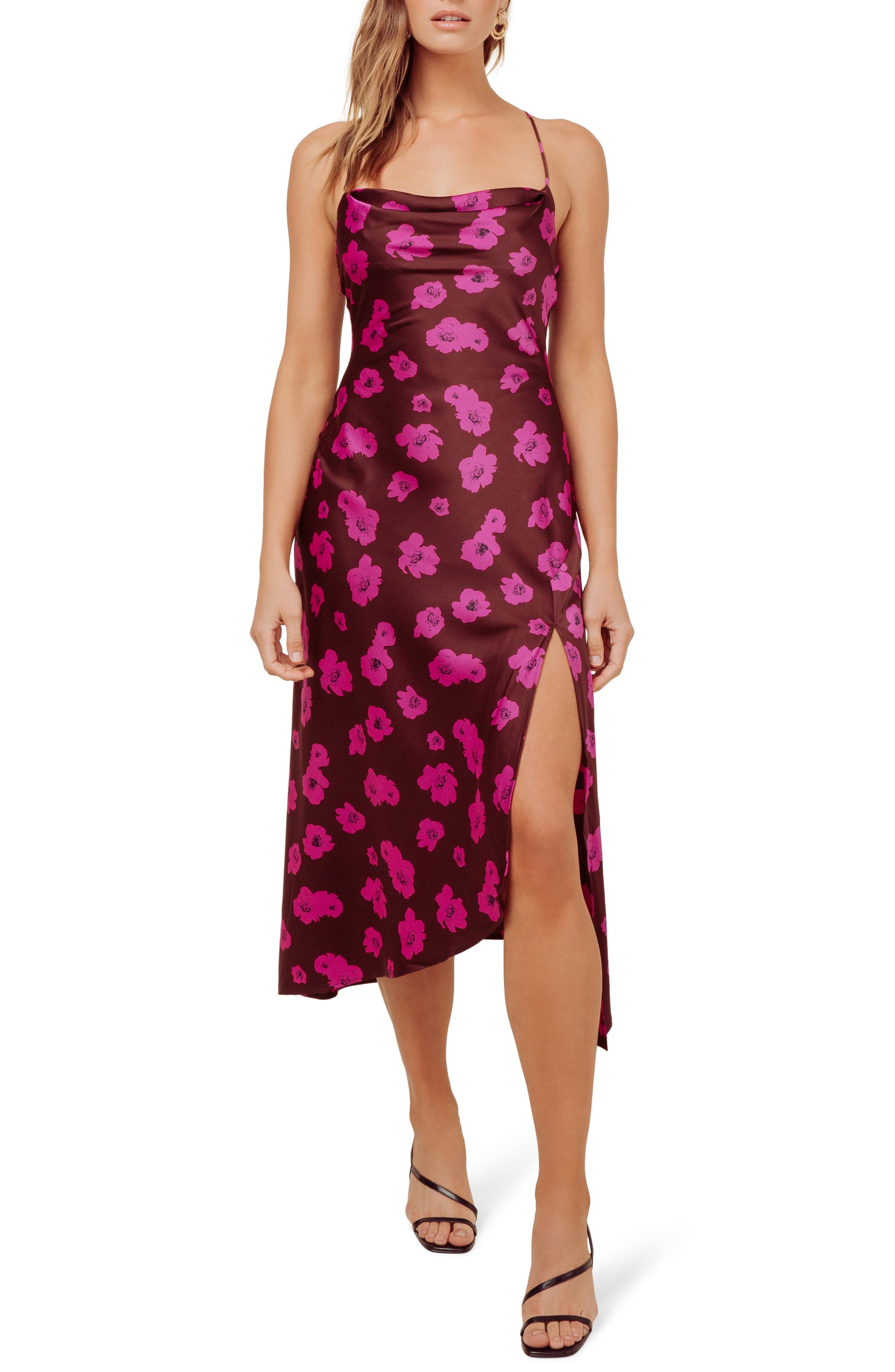 midi dress cowl neck
