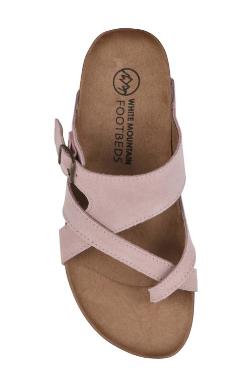 Shop White Mountain Footwear Graph Sandal In Blush Pink/suede