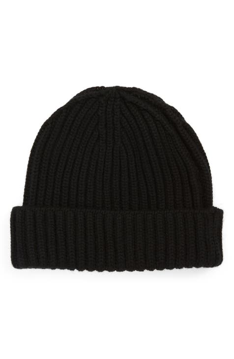 Boss Men's Ribbed Beanie Hat in Cashmere - Natural - Hats