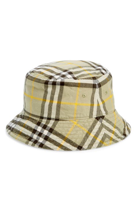 Burberry Men's Canvas Check Bucket Hat