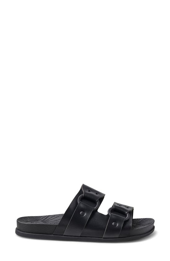Reef Cushioned Vera Cruz Slide Sandal In Black Night