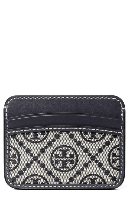 Tory Burch T Monogram Jacquard Card Case in Tory Navy at Nordstrom