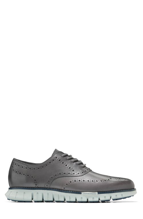 Shop Cole Haan Zerogrand Remastered Wingtip Derby Sneaker In Tornado/cloud Blue