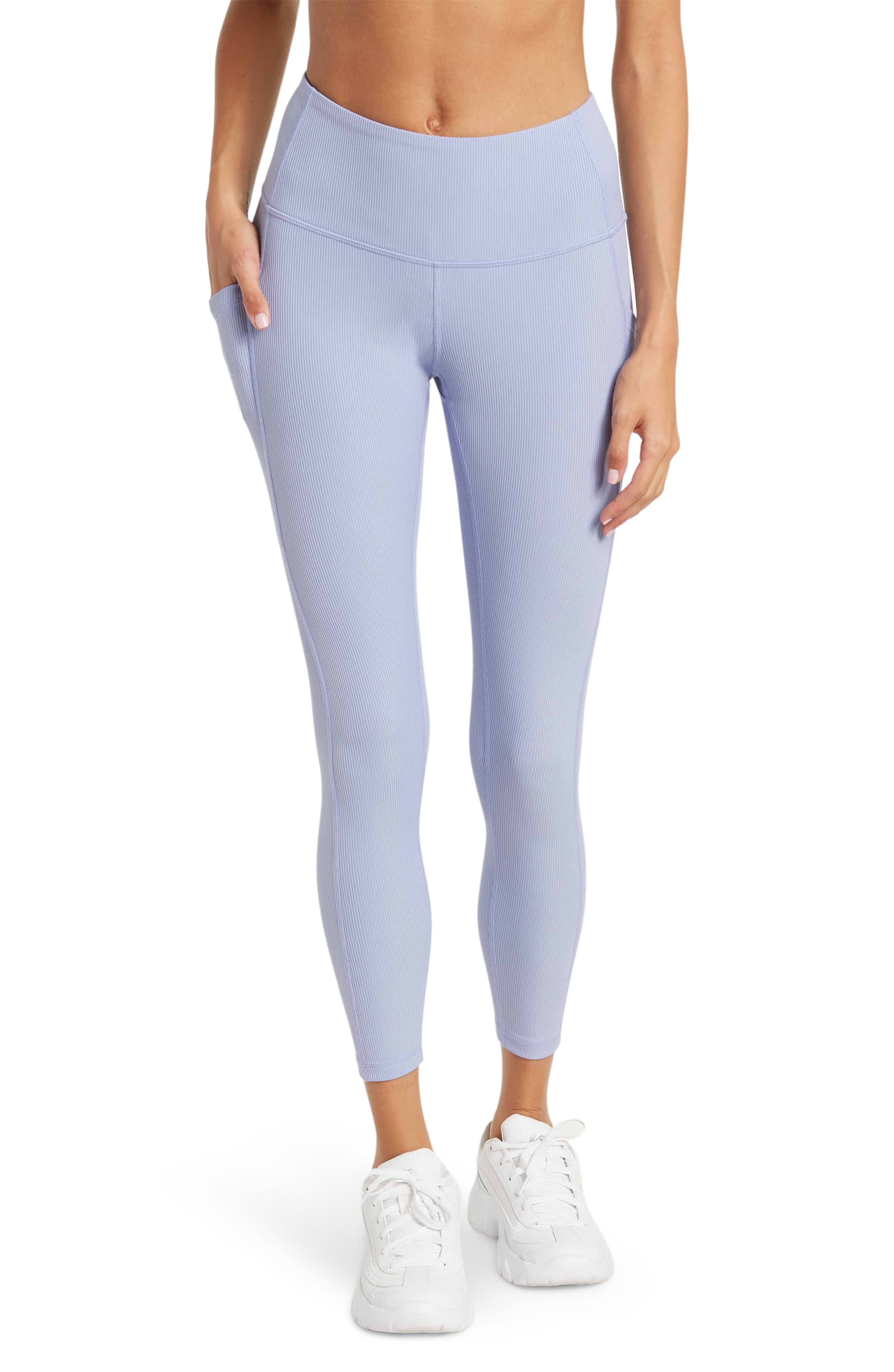 High Waist Ribbed Pocket Leggings 