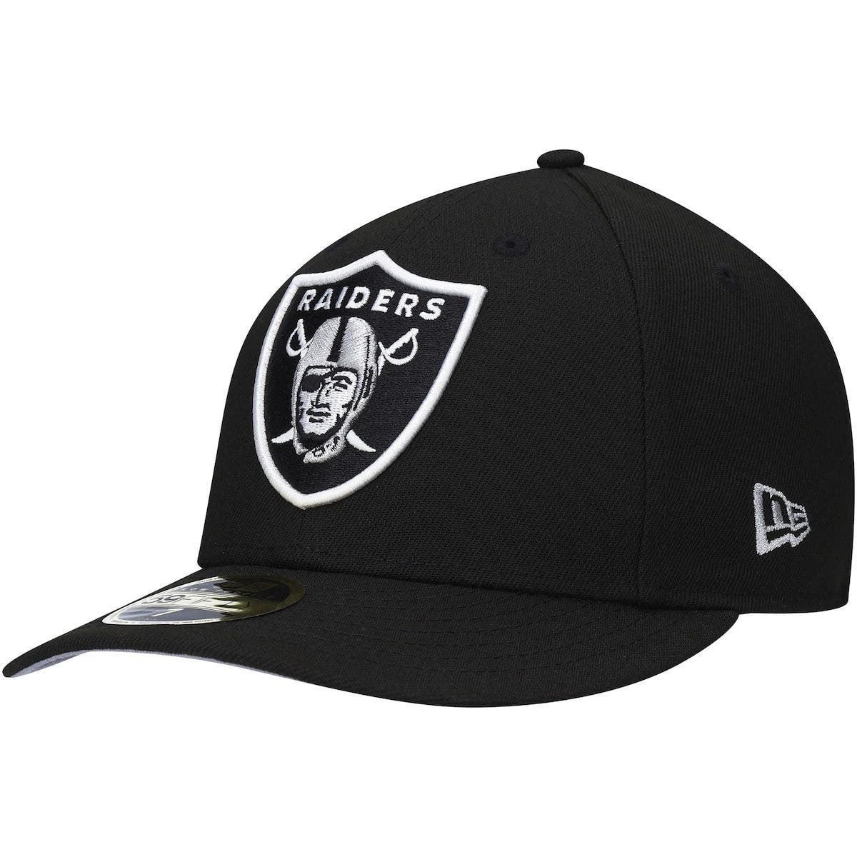 New Era Oakland Raiders Clear Rubber Badge Navy Blue 59Fifty Fitted Hat 