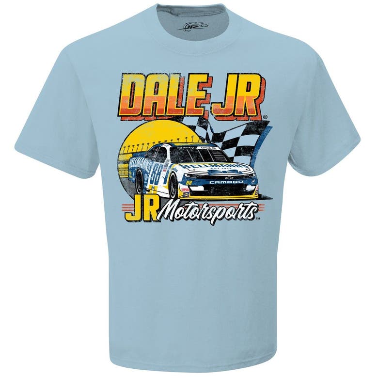 JR MOTORSPORTS OFFICIAL TEAM APPAREL JR MOTORSPORTS OFFICIAL TEAM APPAREL LIGHT BLUE DALE EARNHARDT JR. HELLMANN'S GRAPHIC T-SHIRT