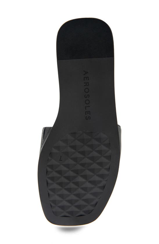 Shop Aerosoles Blaire Buckle Slide Sandal In Black Leather