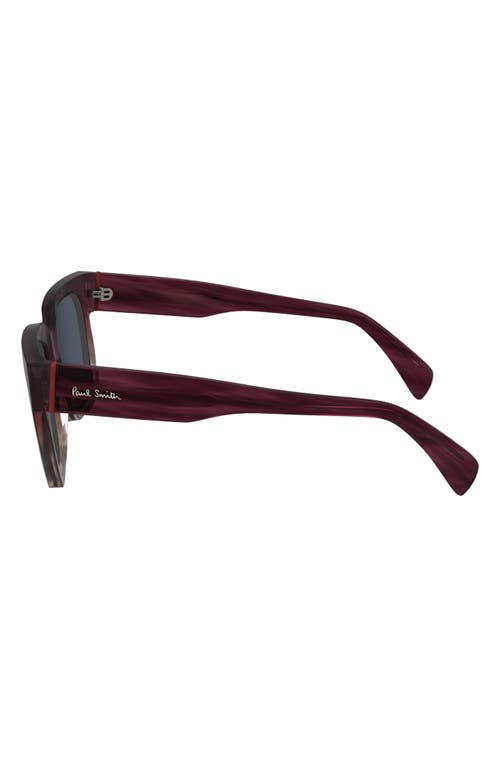 Paul Smith Men's Kenley Acetate Square Sunglasses In Burgundy/beige