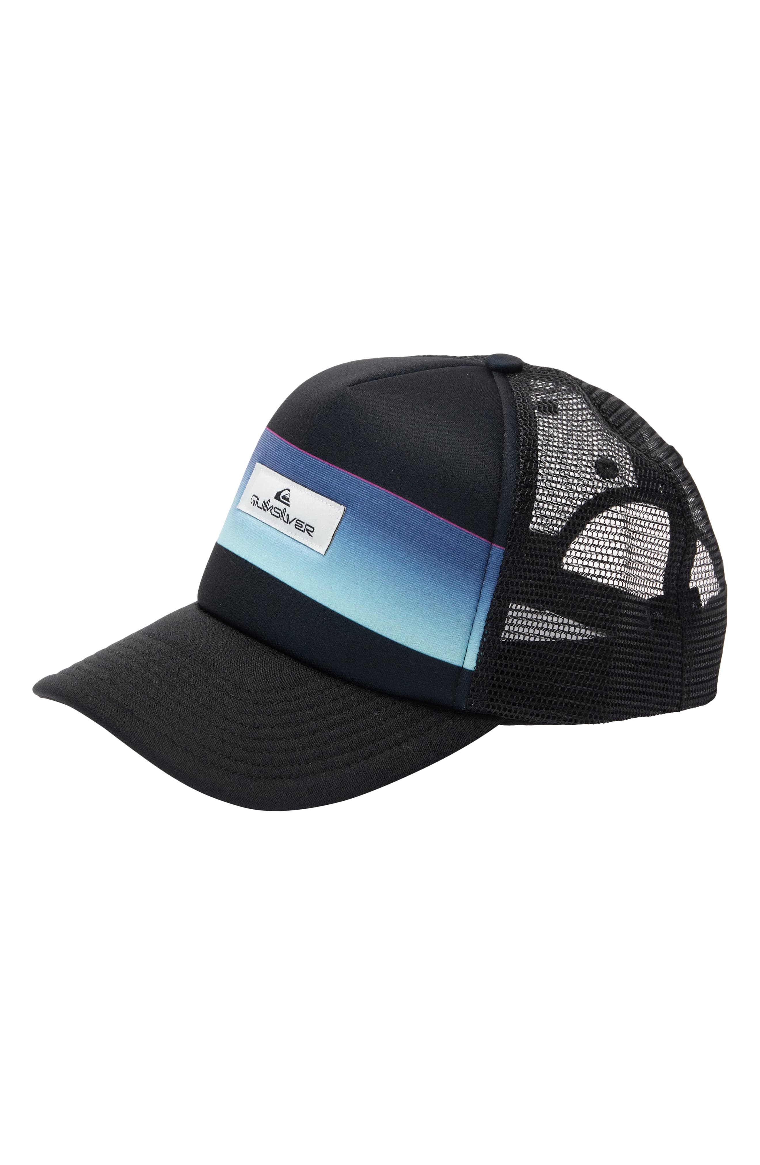 Closet | Black Trucker Smart Coop Hat in Raven Quiksilver