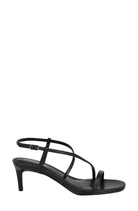 Calvin Klein Ishaya Ankle Strap Sandal In Black