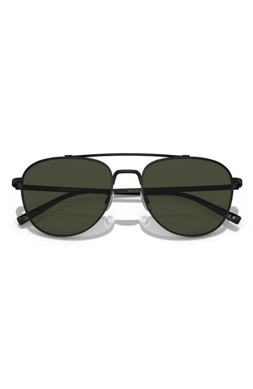 Oliver Peoples 55mm Rivetti Polarized Pilot Sunglasses in Matte Black at Nordstrom