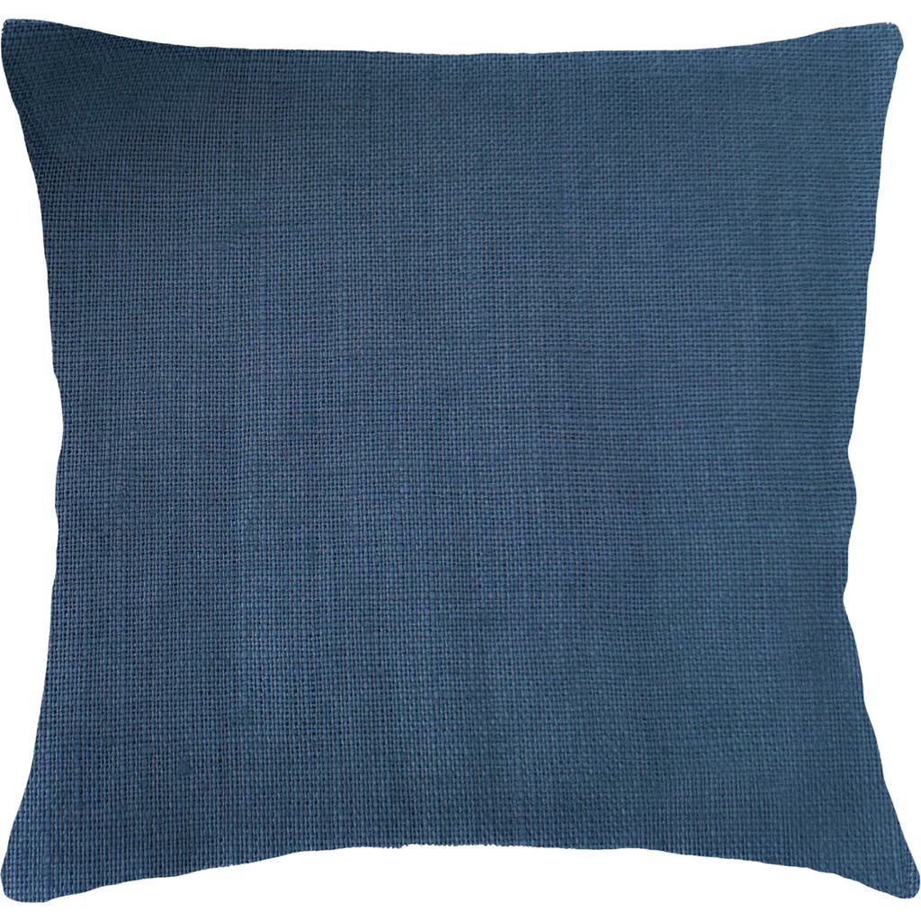 Anaya So Soft Linen Euro Pillow Down Insert In Marine Blue