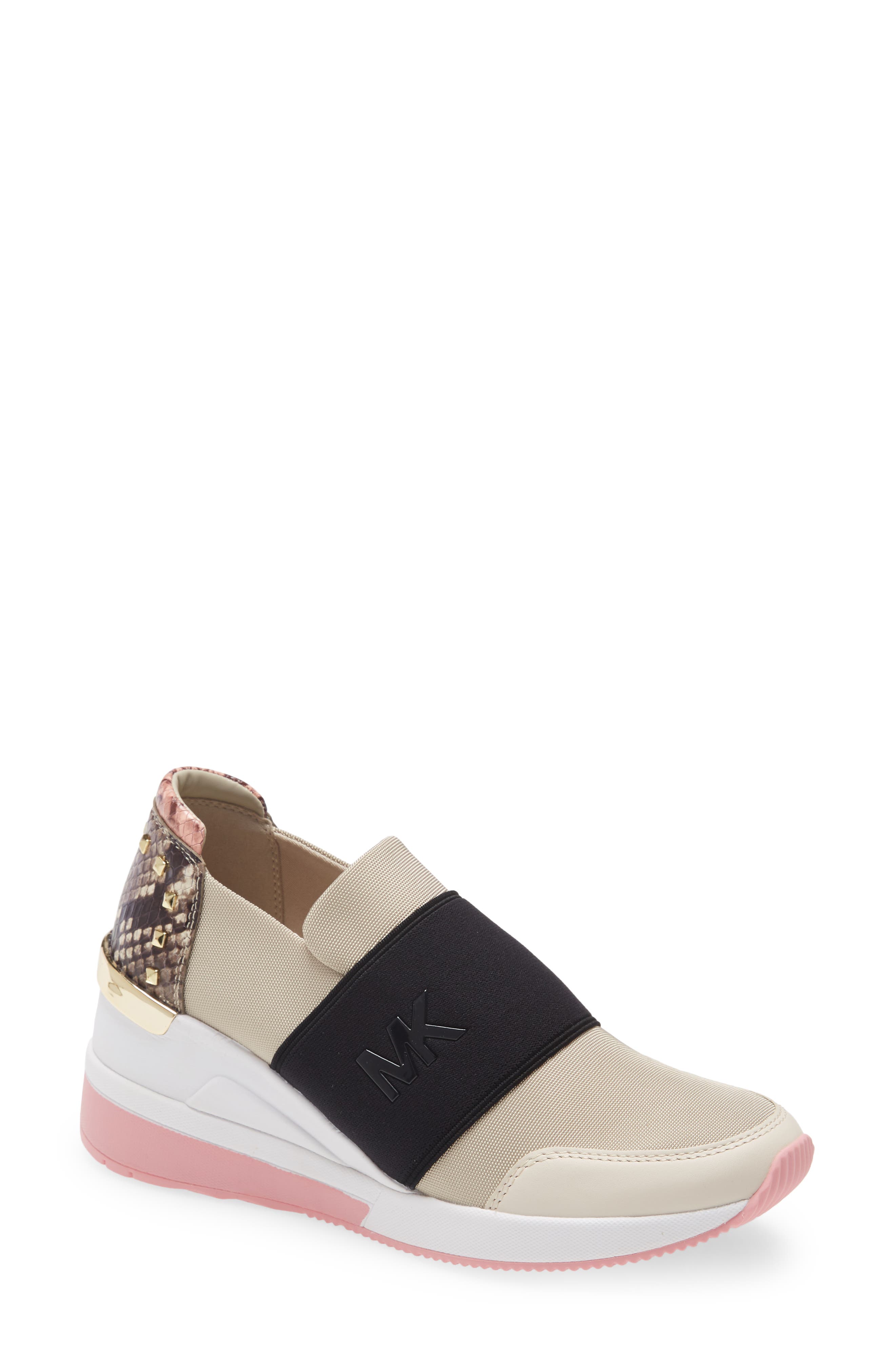 UPC 195512373435 product image for MICHAEL Michael Kors Felix Wedge Sneaker in Light Sand at Nordstrom, Size 9 | upcitemdb.com