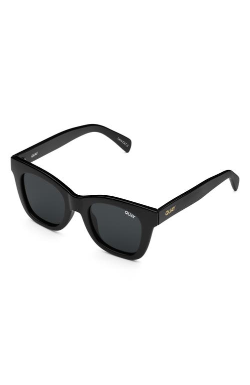 Shop Quay After Hours 51mm Polarized Square Sunglasses In Black/smoke Polarized