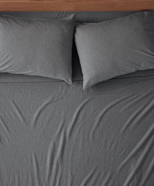 Pact Organic Favorite Tee Jersey Fitted Sheet In Medium Grey Heather