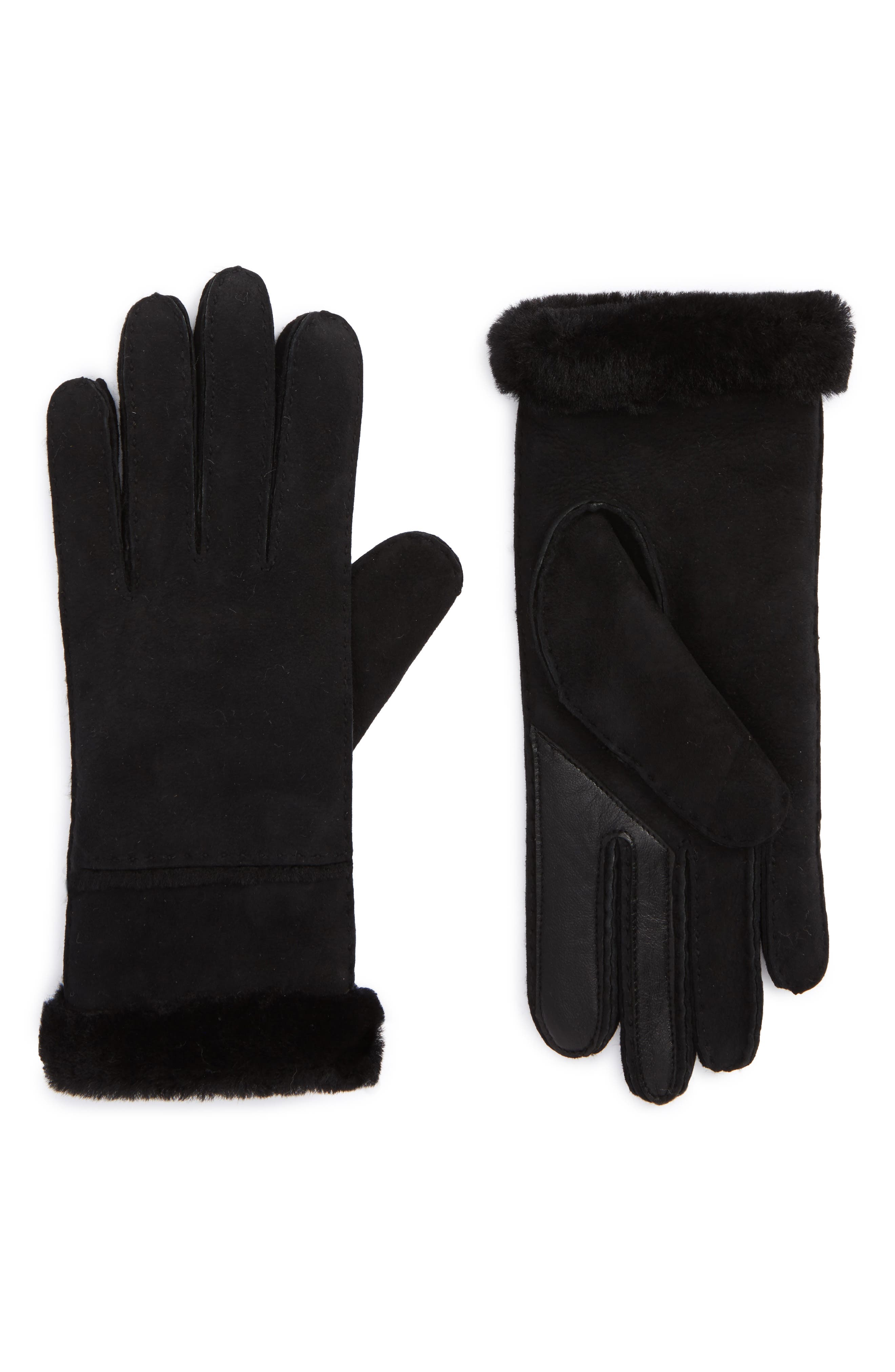 Slim Genuine Shearling Tech Gloves 