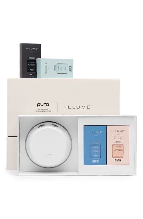 Shop Pura X Illume Best Sellers &  4 Smart Fragrance Diffuser & Refill Set In White