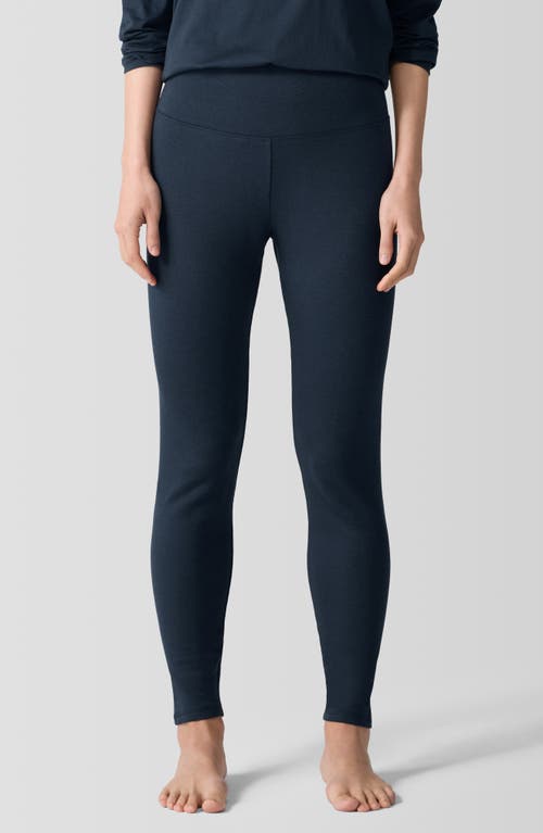 Shop Eileen Fisher High Waist Ankle Leggings In Deep Adriatic