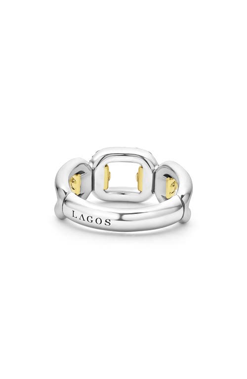 Shop Lagos Signature Caviar Links Ring In Two-tone