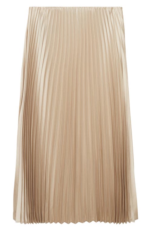 Shop Mango Pleated Maxi Skirt In Light Pastel Grey