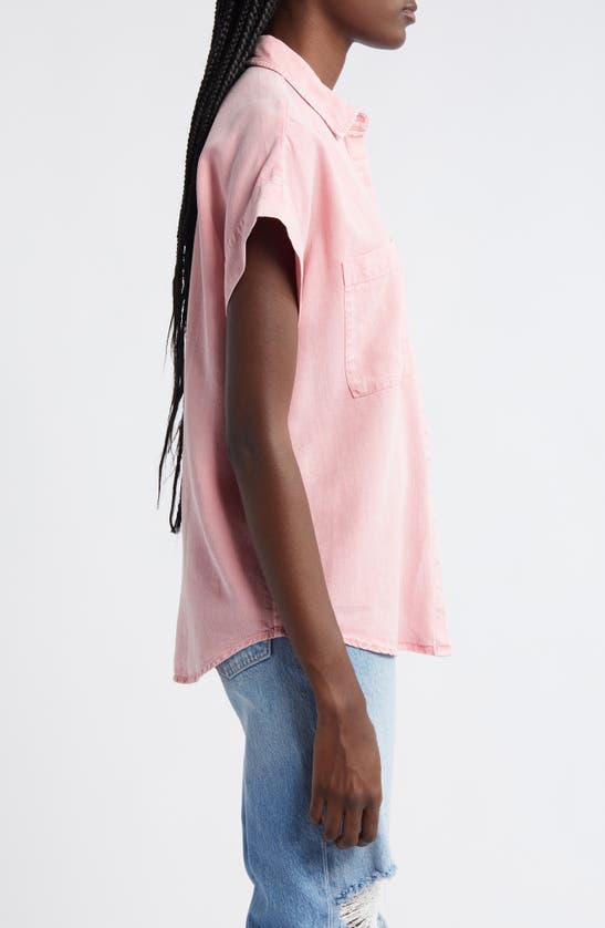 Shop Rails Cito Short Sleeve Button-up Shirt In Rose