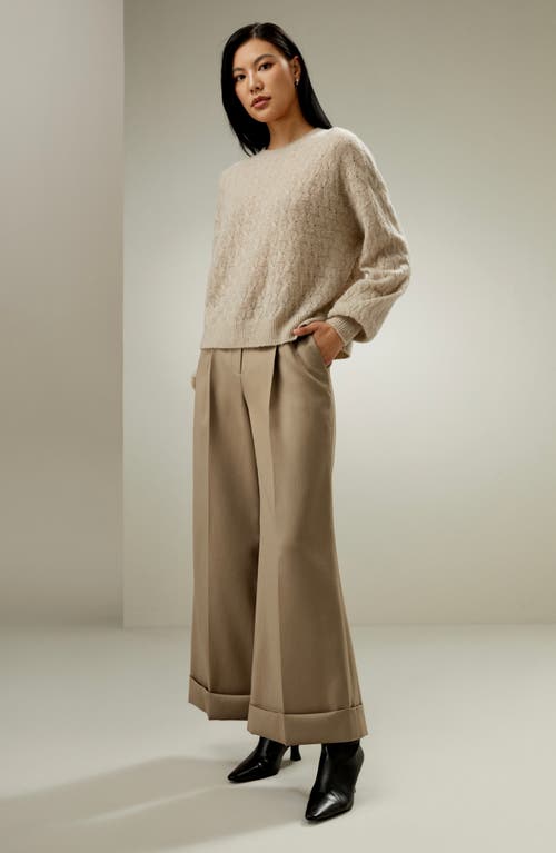 Lilysilk Silk-cashmere Blend Sweater For Women In Beige