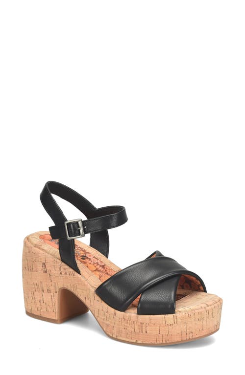 Shop Korks Calda Platform Sandal In Black
